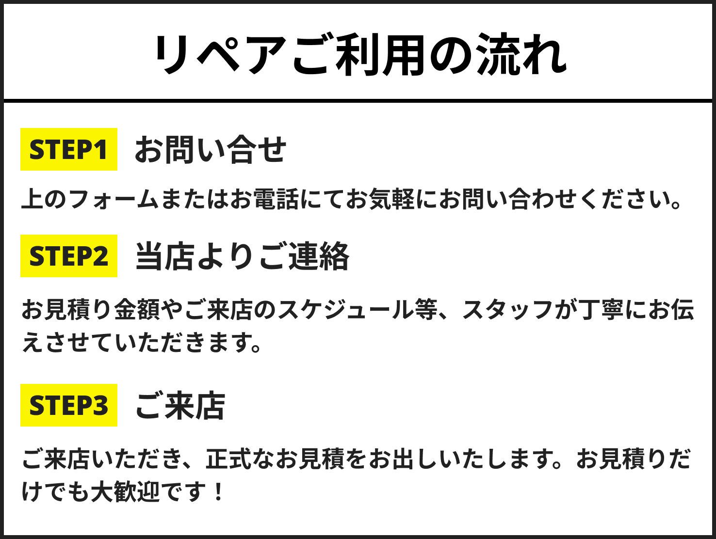 ご利用の流れ